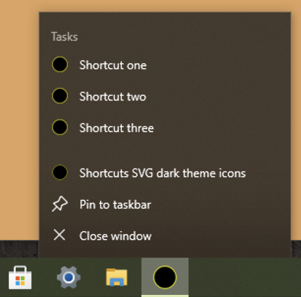 App shortcut icons displayed in dark mode.
