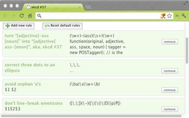 xkcd #37 Chrome extension rules editor